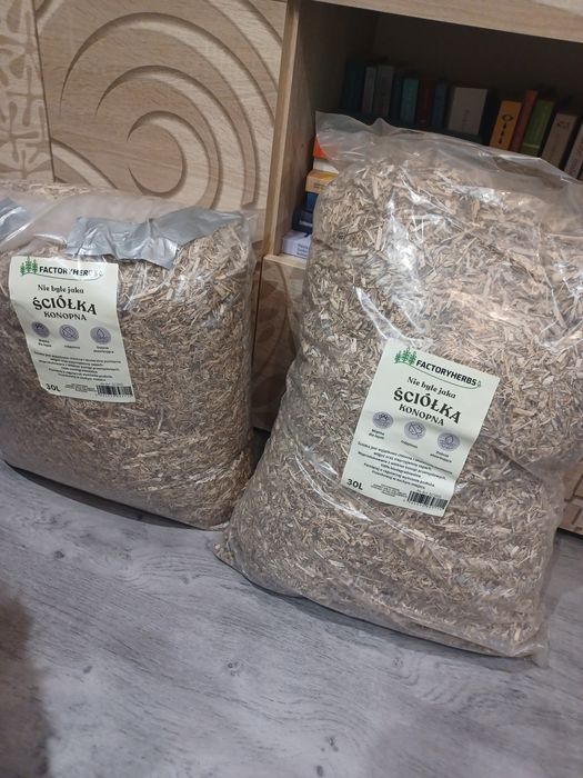 Ściółka konopna dla gryzoni 55l Naturalna