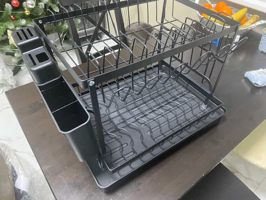 Сушилка з піддоном для посуду 42х29 см сушка для посуды стойка сушарка