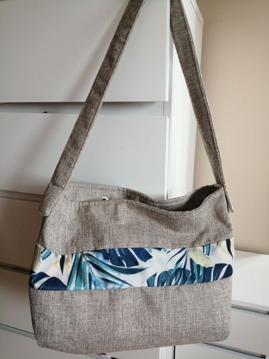 Torba plażowa duża, handmade 45x30cm