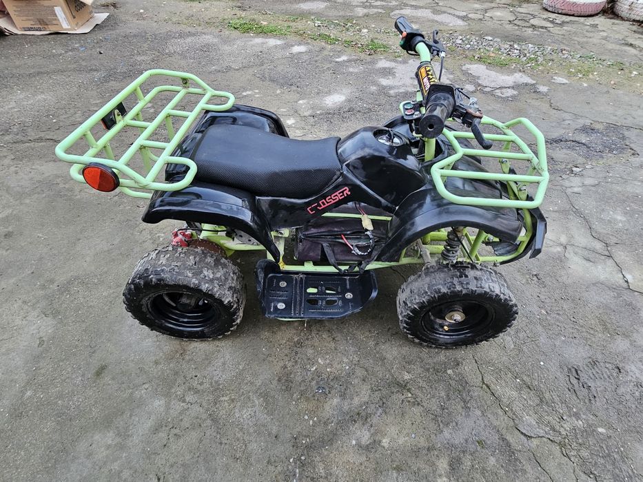 Квадроцикл електричний дитячий Crosser 1000W - Зелений, міцні аморти!