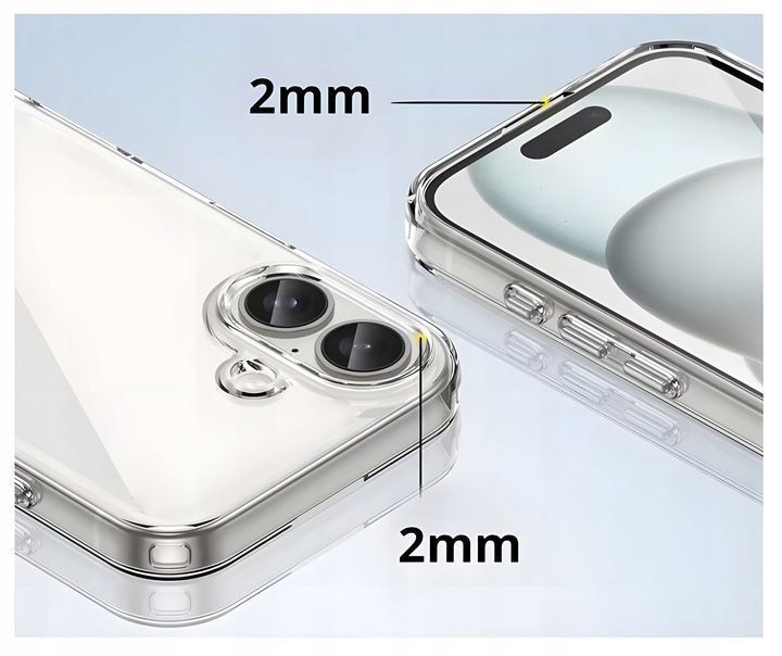 Etui Slim Case 2mm do iPhone 16 Plus bezbarwne
