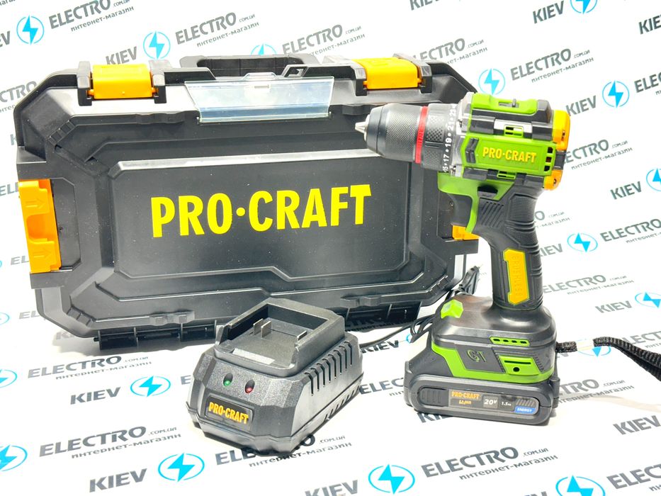 Бесщеточный шуруповерт Procraft PA18LiPro Цены комплектов в описании