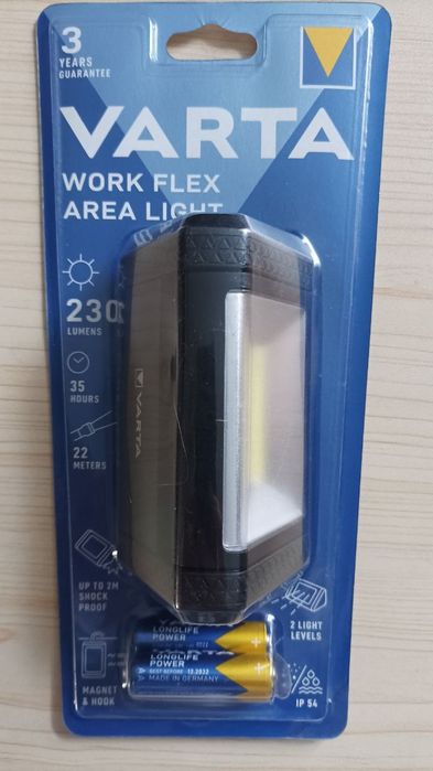 Ліхтар магнітний на батарейках Varta поворотний Work Flex