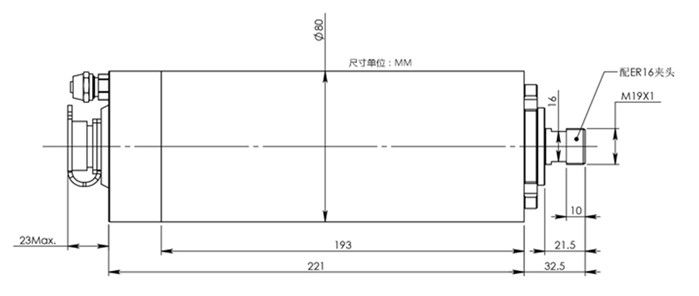 Шпиндель воздух/водяное охлаждение фрезер 1,5 кВт 220В ER16, ЧПУ