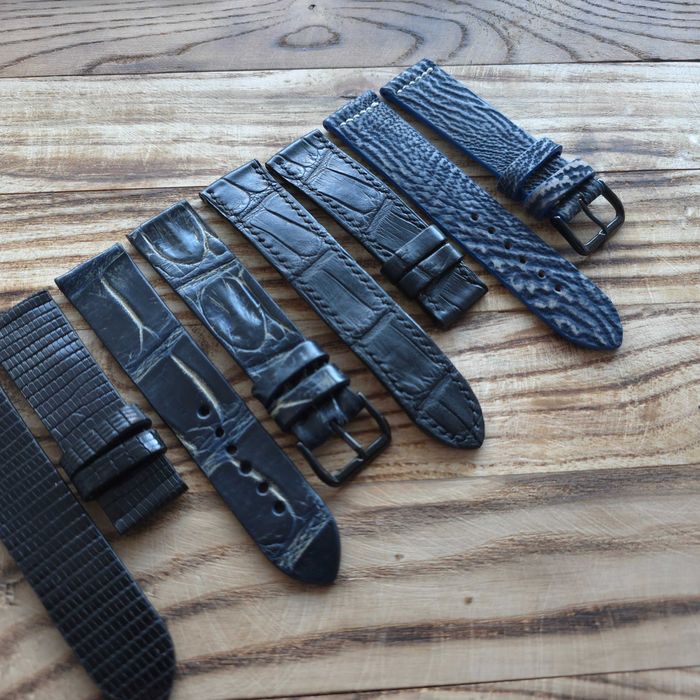 Ремешок для часов крокодиловая 22мм: шкіра крокодила, пітона, варана