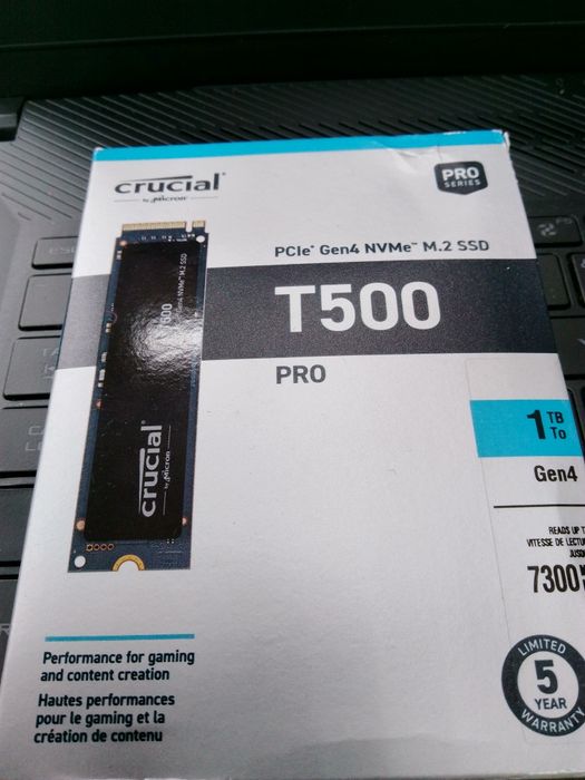 SSD crucial T500 Pro 1tb gen4 7300 mb/s