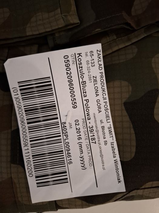Koszulo bluza polowa MON roz.39/187 nowa