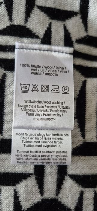 Ponczo biało czarne 100% wełna