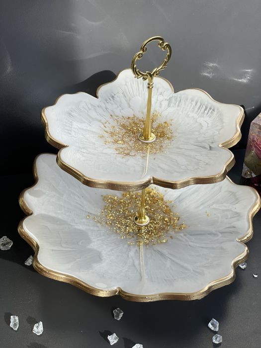 Етажерка, фруктовниця з епоксидної смоли. Ручна робота