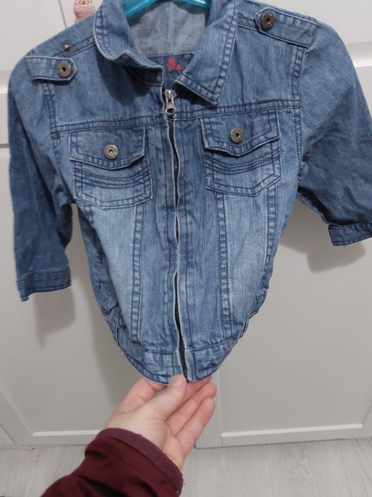 86/92 kurtka jeansowa chłopięca