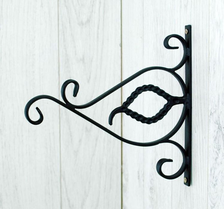 Wieszak Hak Uchwyt metalowy kuty na doniczkę (W65)