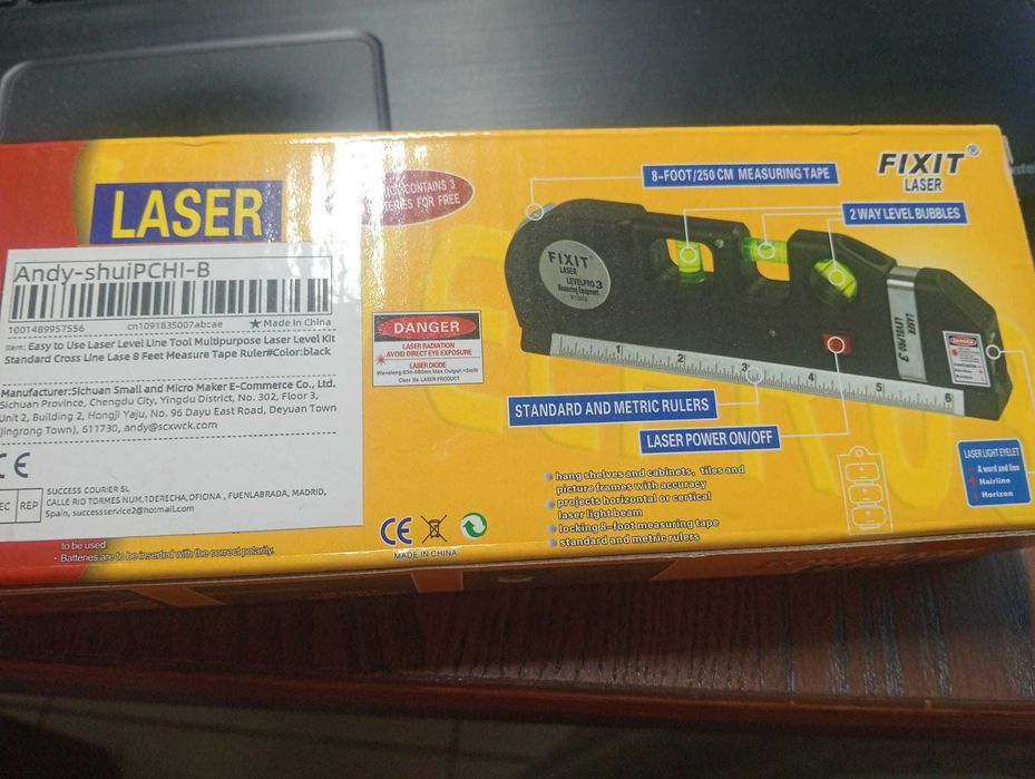 Nível Laser 4-em-1 Fixit Levelpro3 (Novo) – Medição de Precisão