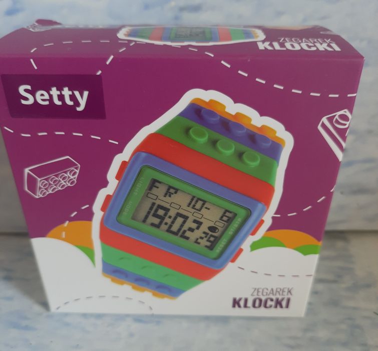Dziecięcy zegarek Setty, faktura Lego