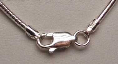 Srebrny łańcuszek linka żyłka 41 cm. 1,4 mm.