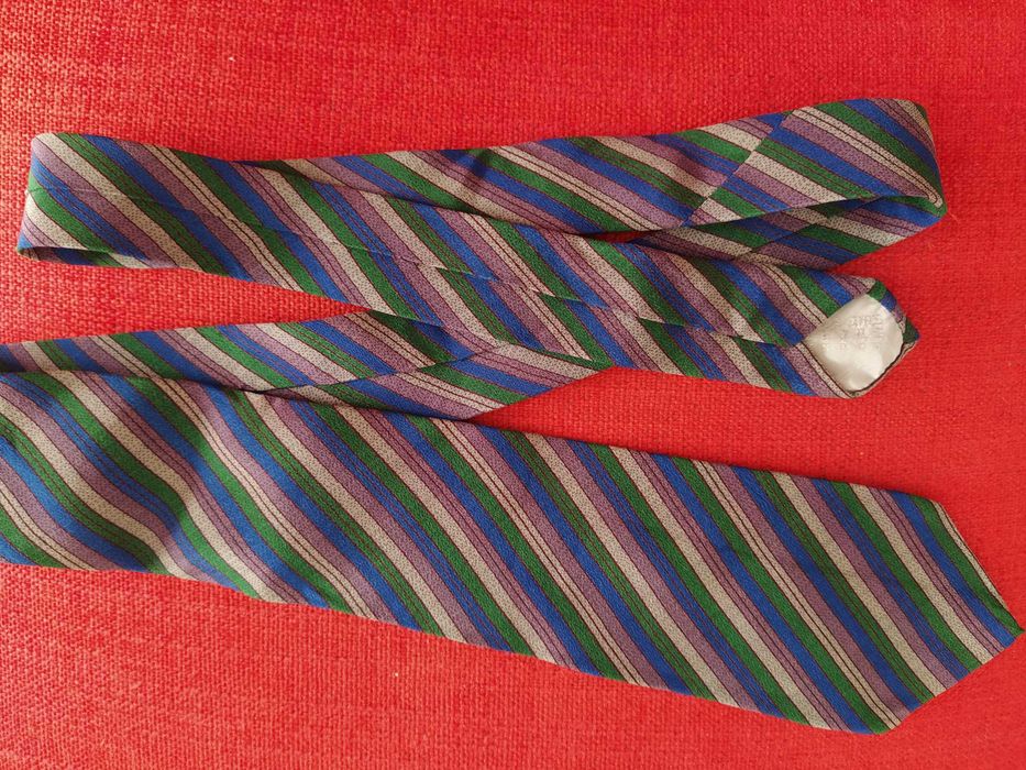 Pavesi Italy Silk Tie with Crosswise Stripes
