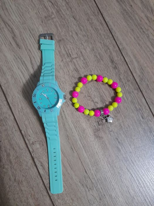 Zegarek dziewczecy + bransoletka