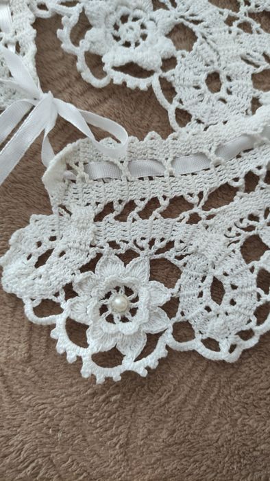 Накладний/знімний мереживний комірець ручної роботи