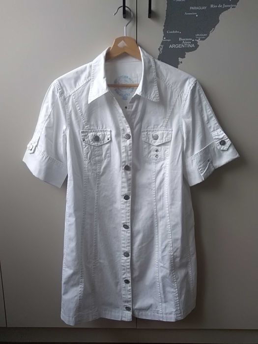 Biała sukienka/tunika damska Cecil, jeans/denim, rozmiar M