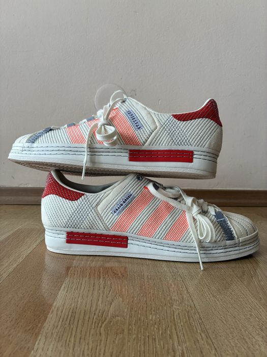 adidas x Craig Green Superstar Off White Bright Red Grey