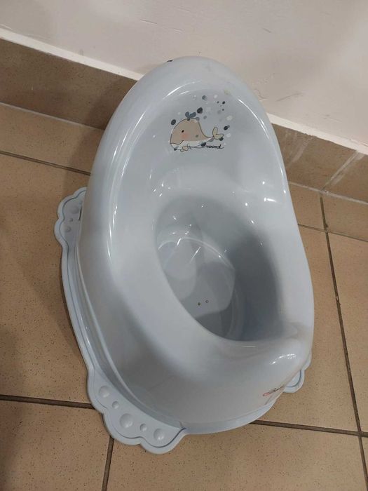 Maltex nocnik 2k z pozytywką wieloryb satynowy błękit