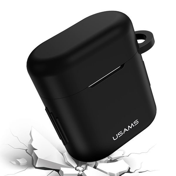 USAMS Etui ochronne do FreeBuds 2 Prosilicon czarny/black BH501FBUS01 (US-BH501)