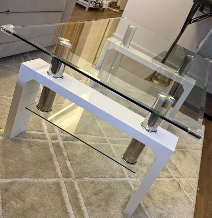 Mesa de centro em vidro