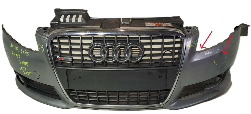 Zderzak przedni przód grill AUDI A4 B7 S-LINE 04-08 LY7G