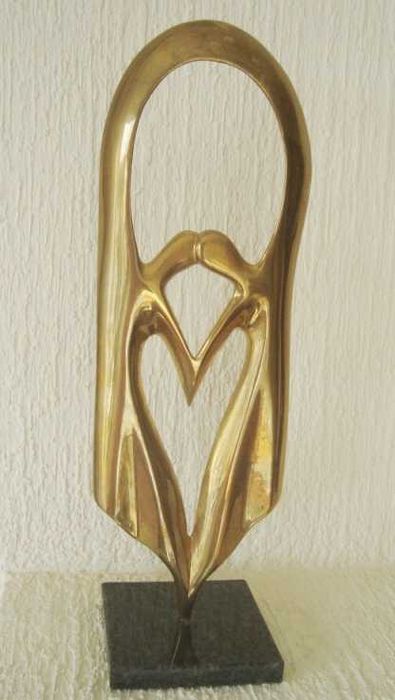 Estatueta em latão Almas Gémeas 44, 4 cm Altura