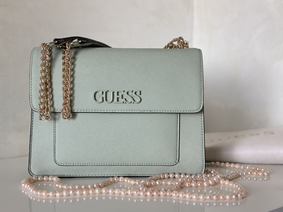 GUESS Гесс Marino Crossbody Flap жіноча сумка м’ятна Mint Green через плече оригінал