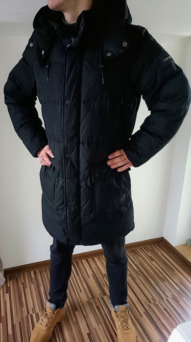 Piękna ocieplana puchowa męska parka Calvin Klein rozmiar S stan BDB+!