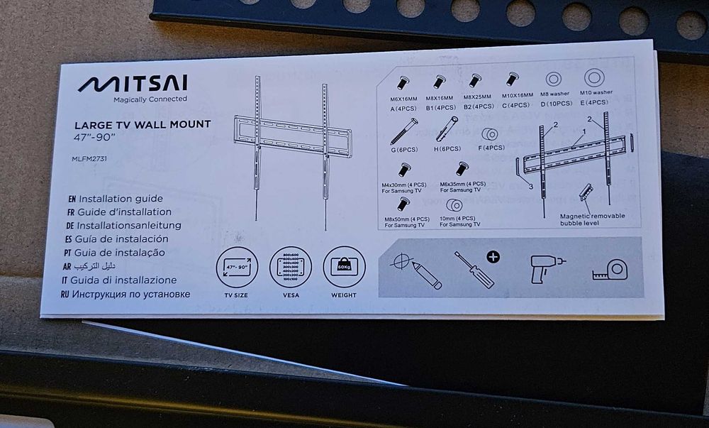 Suporte de TV MITSAI MLFM2731 (NOVO)