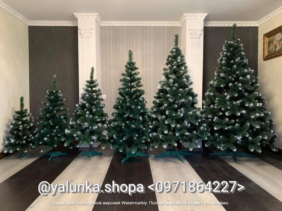 Ялинка штучна ПВХ КАРПАТСЬКА СНІЖНА# Ель, Елка, Ёлка искусственная.