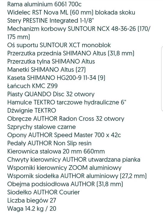 Rower crossowy Author Vertigo