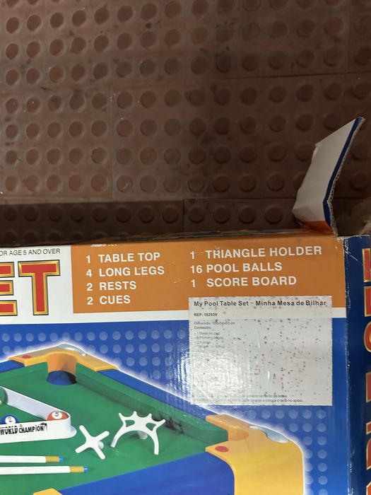 Set bilhar de mesa (snooker) para criança