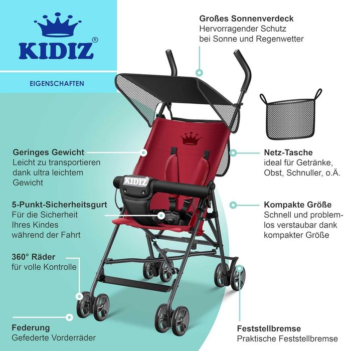 Nowy sportowy wózek składany / spacerówka / KIDIZ / City Buggy !8940!