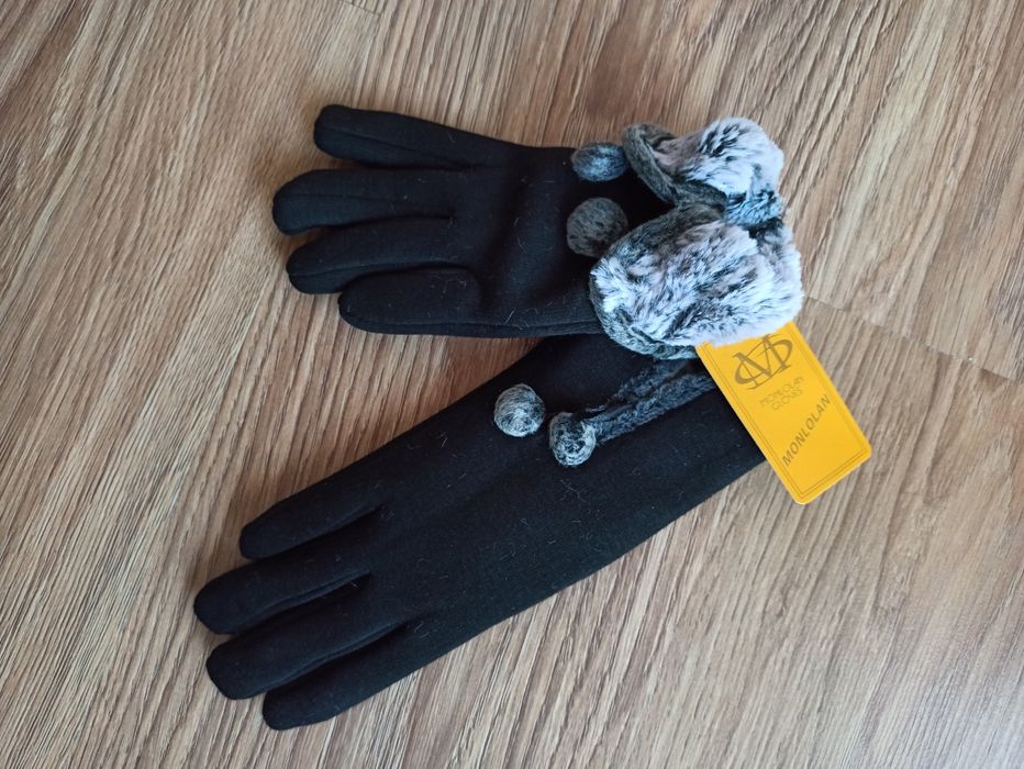 Рукавиці рукавички чорні теплі