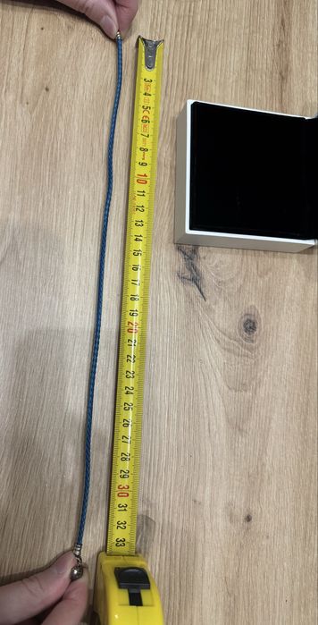 Bransoletka Pandora pleciona skórzana niebieska oryginał