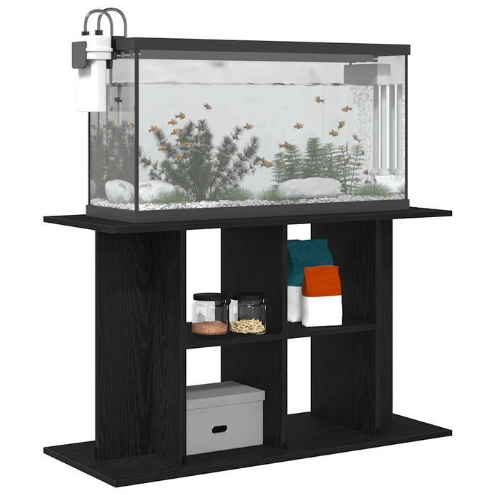 Szafka pod akwarium 100x40x60 cm, czarny dąb - stabilne wsparcie
