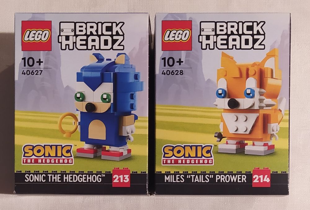Klocki Lego BrickHeadz  40627 i 40628  -  Miles Tails Prower i Sonic the Hedgehog