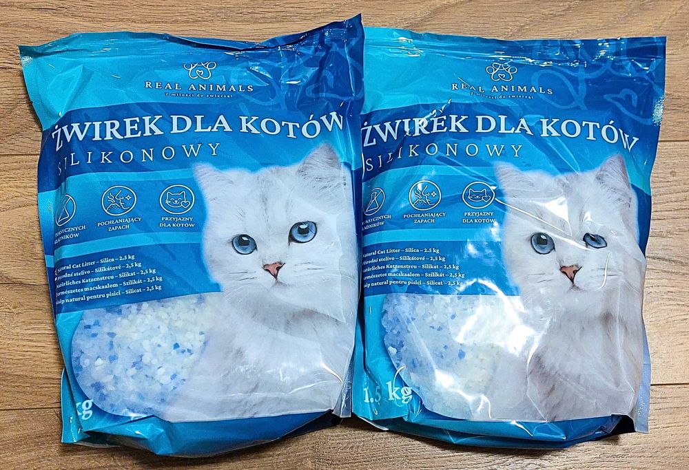 Żwirek Silikonowy dla Kota do Kuwety 7,6 Litra Niezbrylający, Wydajny