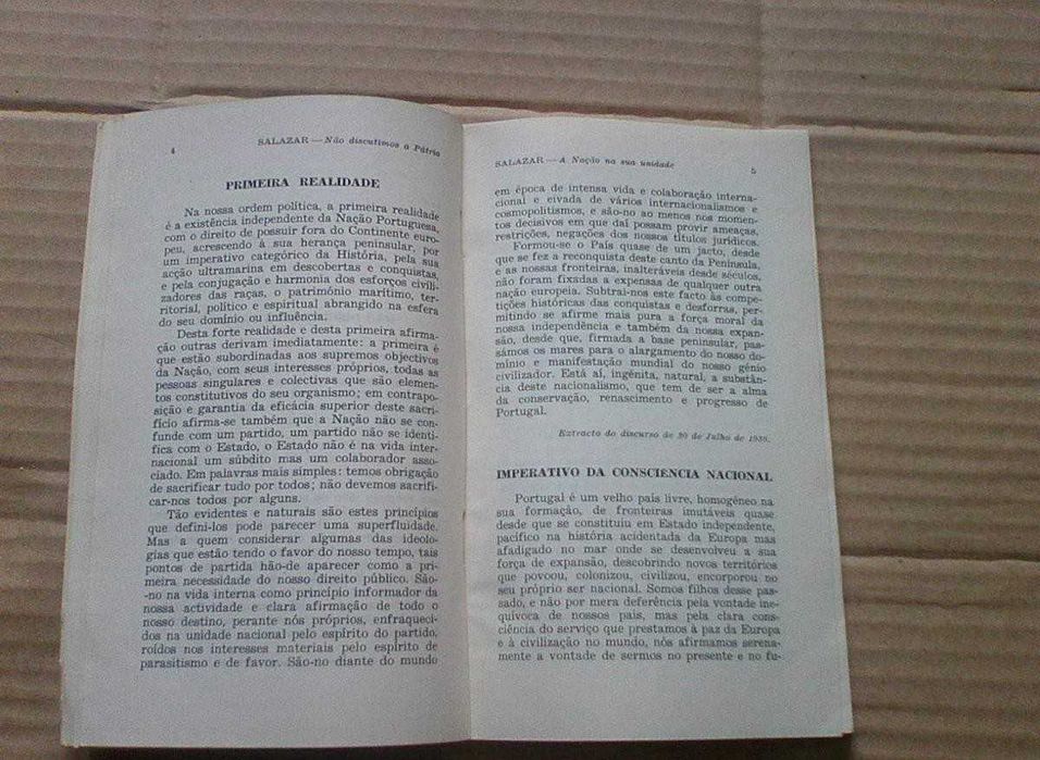 Não discutimos a pátria : antologia do Prof. Oliveira Salazar