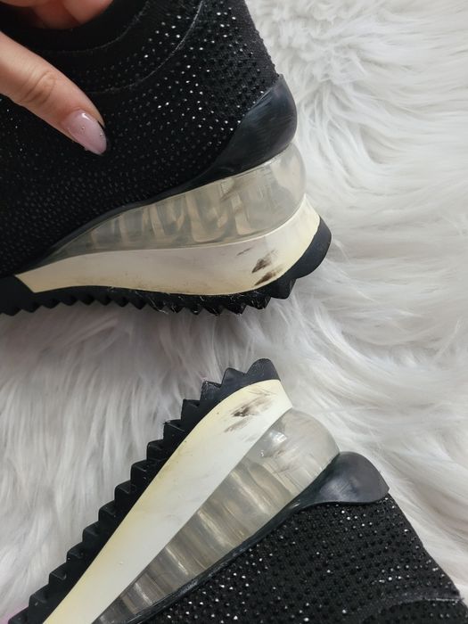 Czarne adidasy sneakersy diamenciki 37