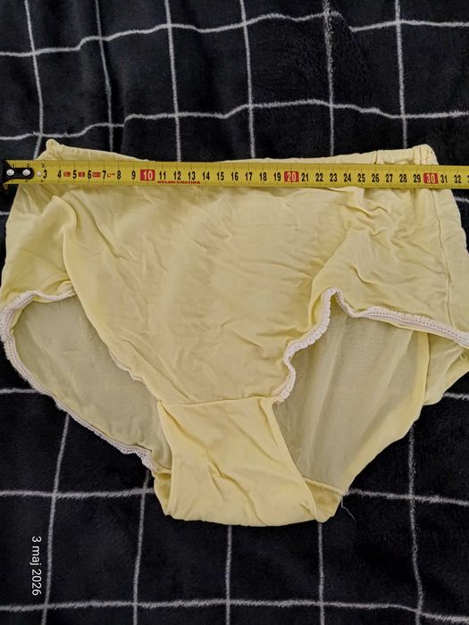 Majtki damskie vintage, kolor żółty, rozmiar 31