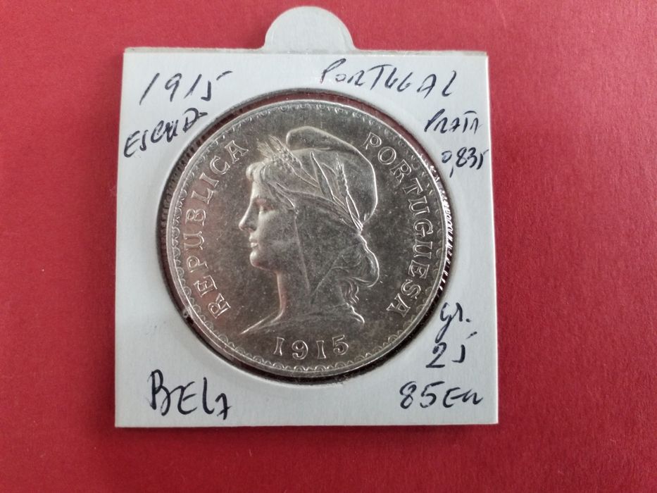 Moedas antigas portuguesas em prata.