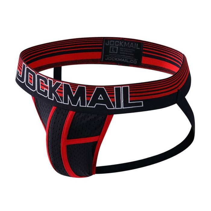 Męski jockstrap JOCKMAIL, sportowy, oddychający, elastyczny pas - L