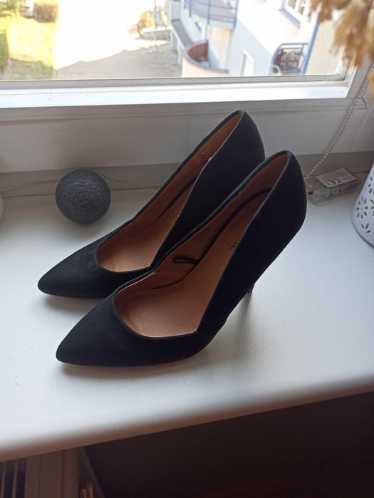 Szpilki czarne obcasy rozmiar 36 wesele impreza komunia