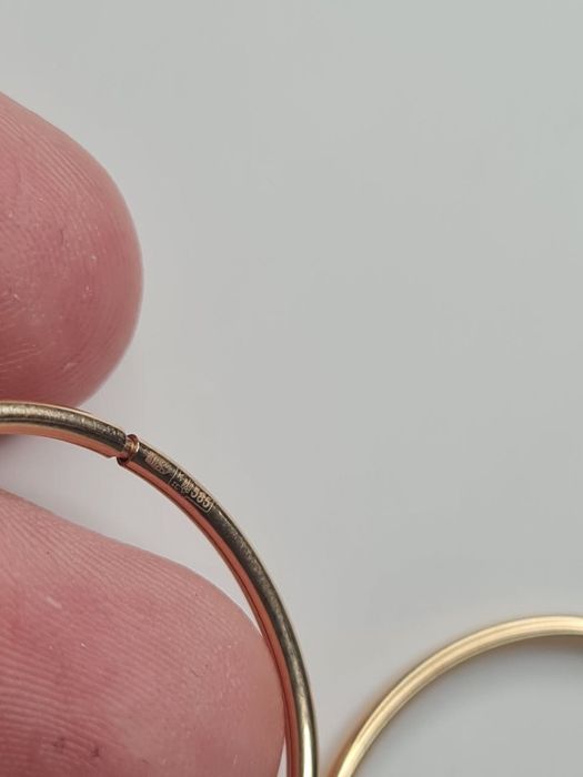 Золотые серьги кольца