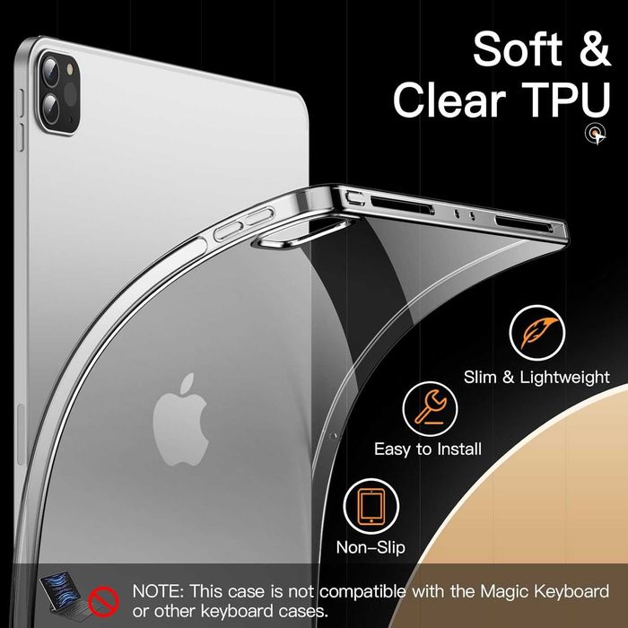 JETech Etui dla iPad Pro 11 Cala Model 4./3./2. Generacji Przezroczyste