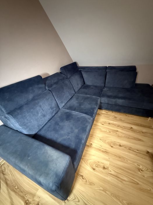 Kanapa narozna niebieska granatowa