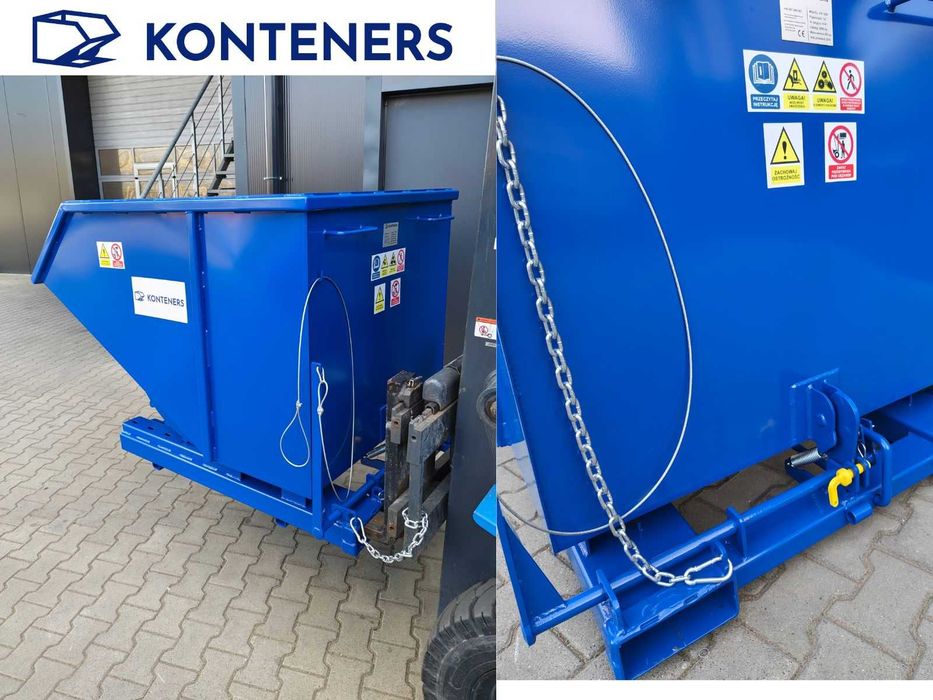 Kontener samowyładowczy, koleba, koliba, pojemnik 1 m3